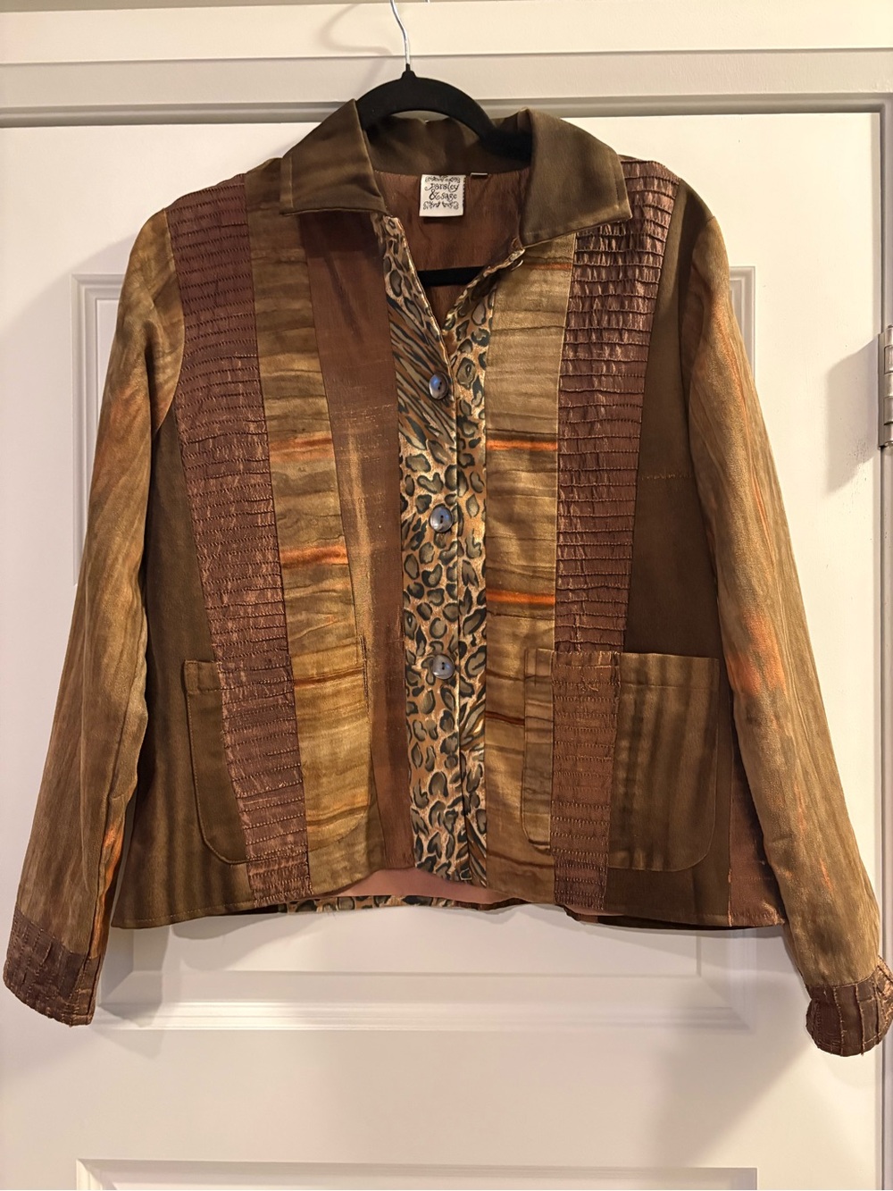 Parsley and Sage Brown Patchwork Jacket